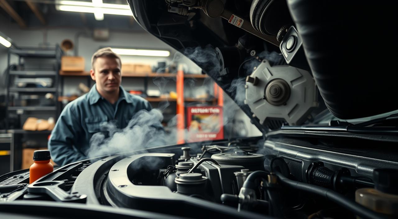 Smell of burning rubber coming from engine