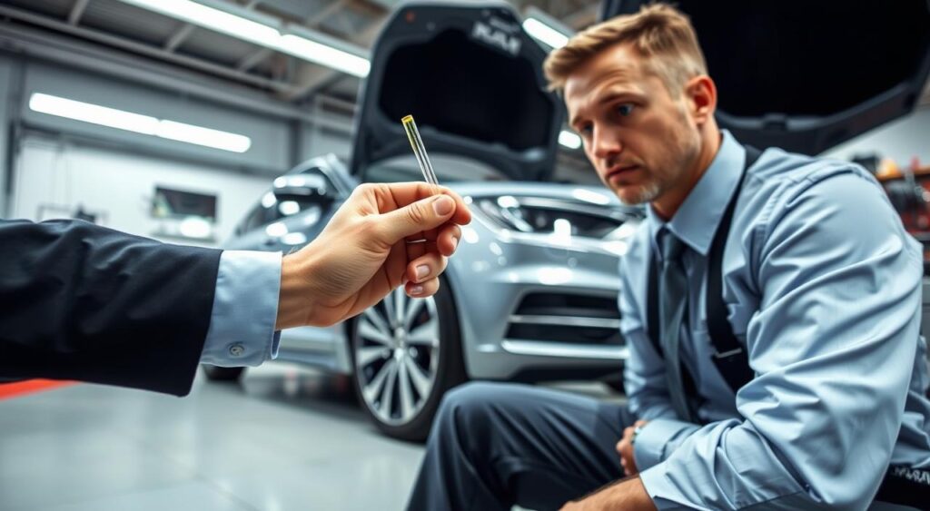 How to check automatic transmission fluid level dipstick