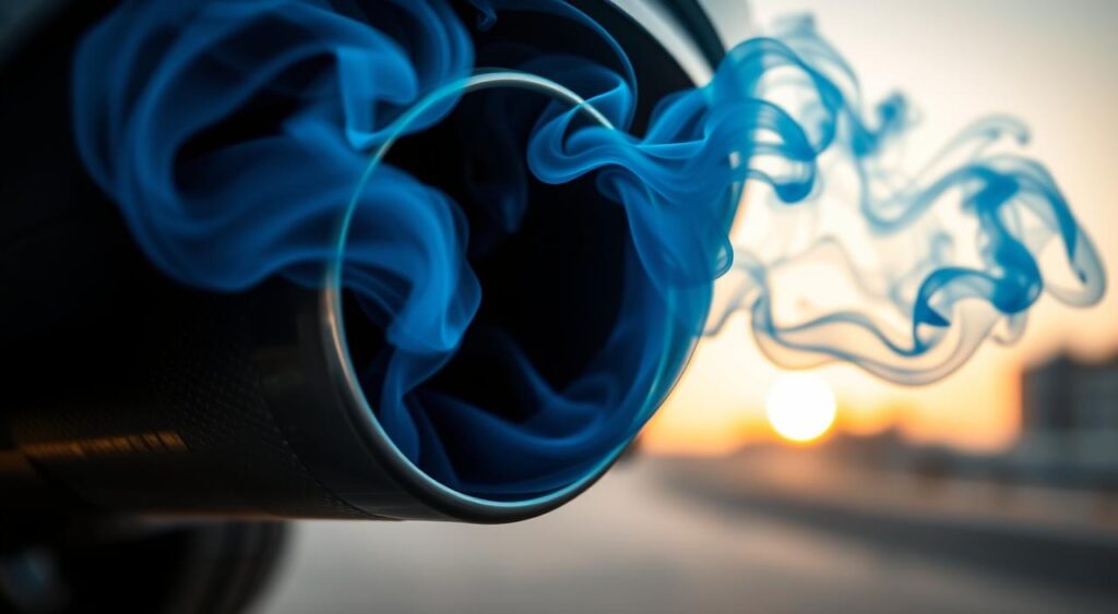 Blue smoke from exhaust meaning oil consumption