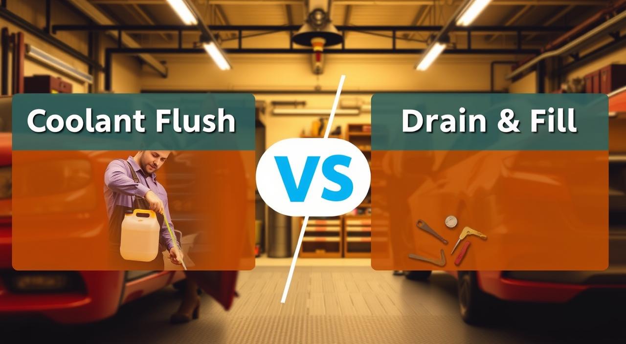 Cost of a coolant flush vs drain and fill